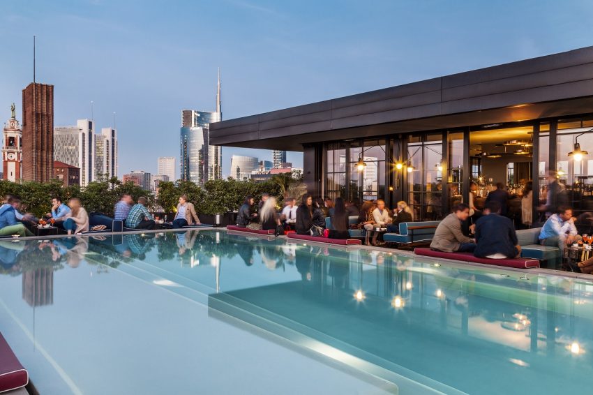A cena da Ceresio 7 Milano pools cokctail rooftop - thestylelovers.com