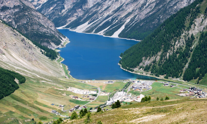 Livigno lake mountain