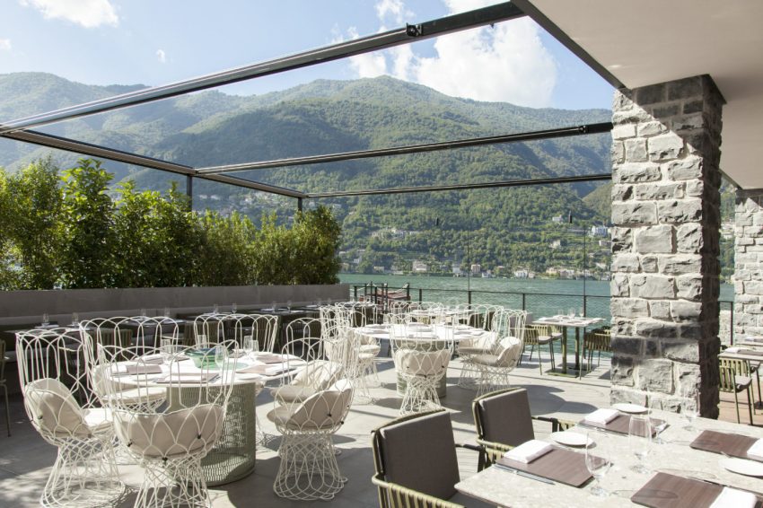 Il Sereno design hotel di lusso sul Lago di Como ristorante esterno - thestylelovers.com