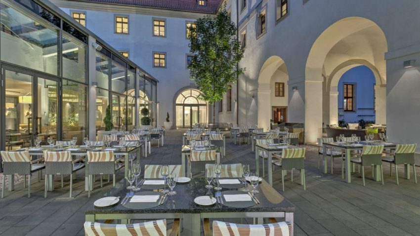 Praga Augustine hotel restaurant terrace - The Style Lovers